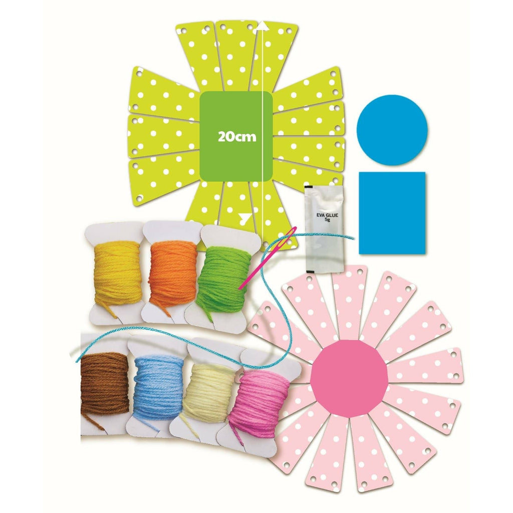 4M Kidzmaker Yarn Basket Weaving Art DIY kit Multicolor Age-5 Years & Above
