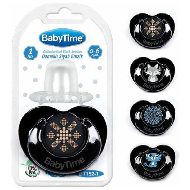 Baby Time Infants Pacifier With Protective Cover No.1 Age- Newborn to 6 Months