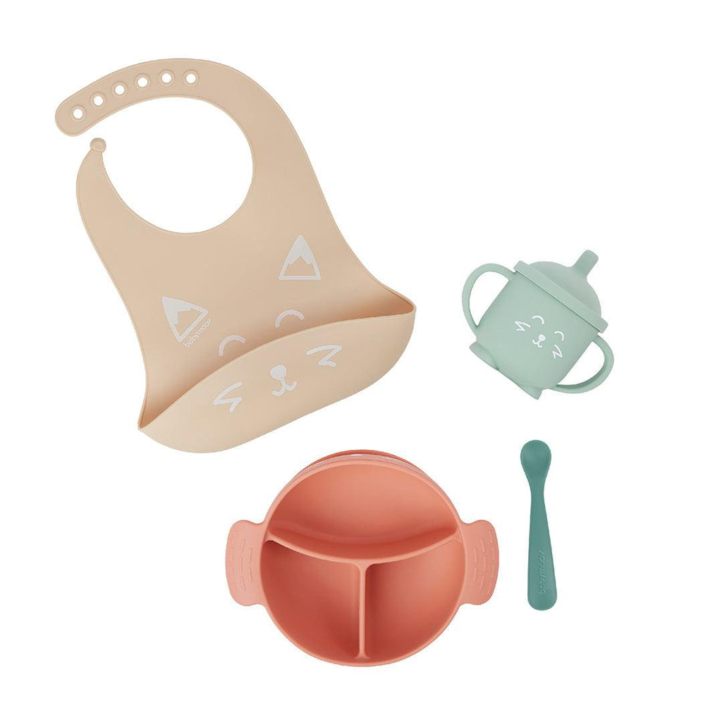Babymoov 4-piece LEARN'ISY Fox Meal Box/Feeding Set Orange Age-15 Months to 24 Months