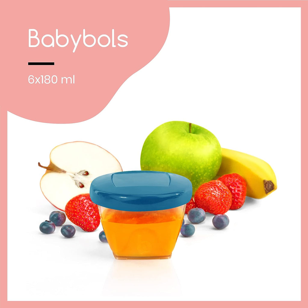 Babymoov Baby Bowls Storage Food Containers 180Ml ( Set of 6) Multicolor Age-4 Months & Above