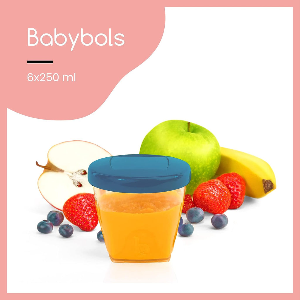 Babymoov Baby Bowls Storage Food Containers 250Ml ( Set of 6) Multicolor Age-4 Months & Above