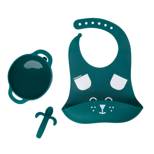 Babymoov First'Isy Dog Meal Box/Feeding Set Green Age-6 Months to 12 Months