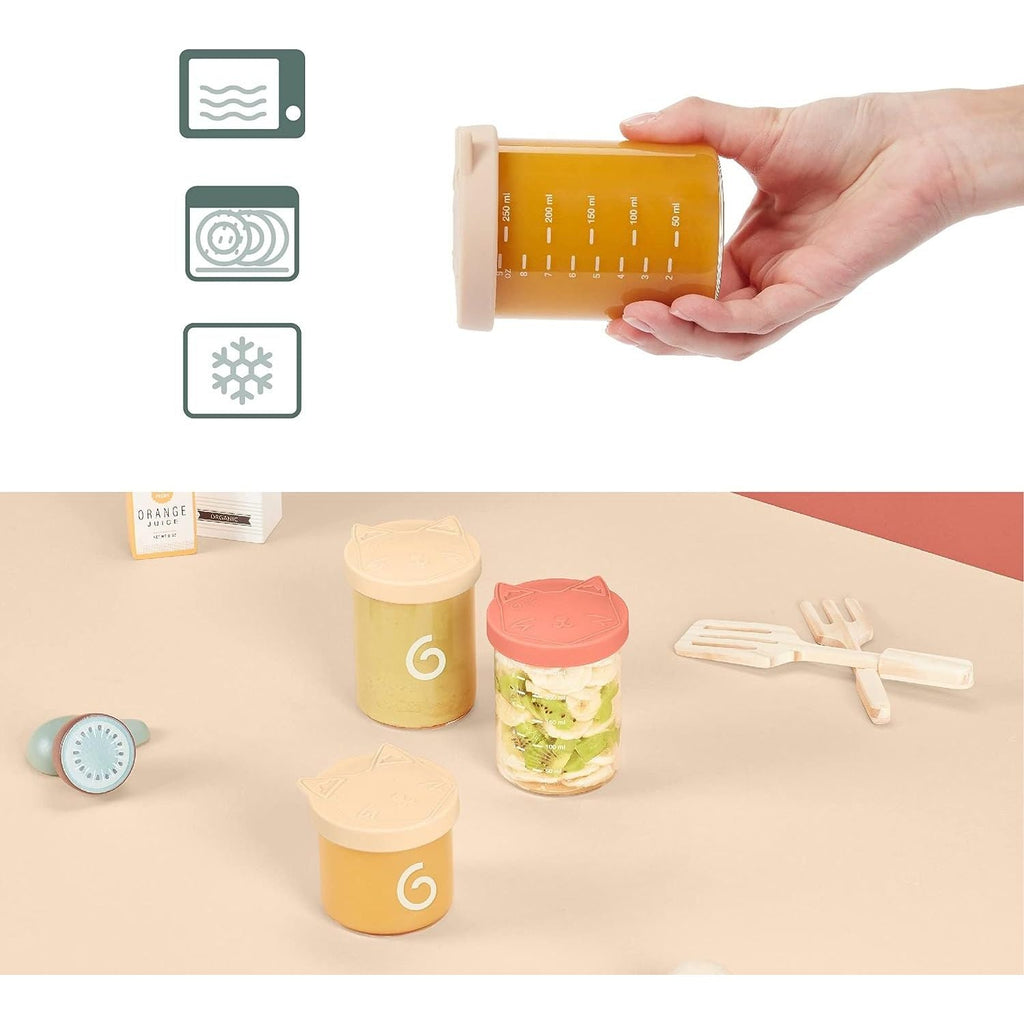 Babymoov ISY 9-Pack Glass Storage Containers Set 6x 250ml + 3x 120ml Multicolor Age-4 Months & Above