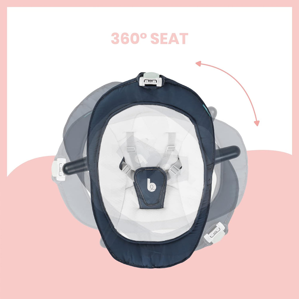 Babymoov One-click Height Baby Bouncer Swoon Air Age- Newborn & Above (Holds upto 9 Kg)