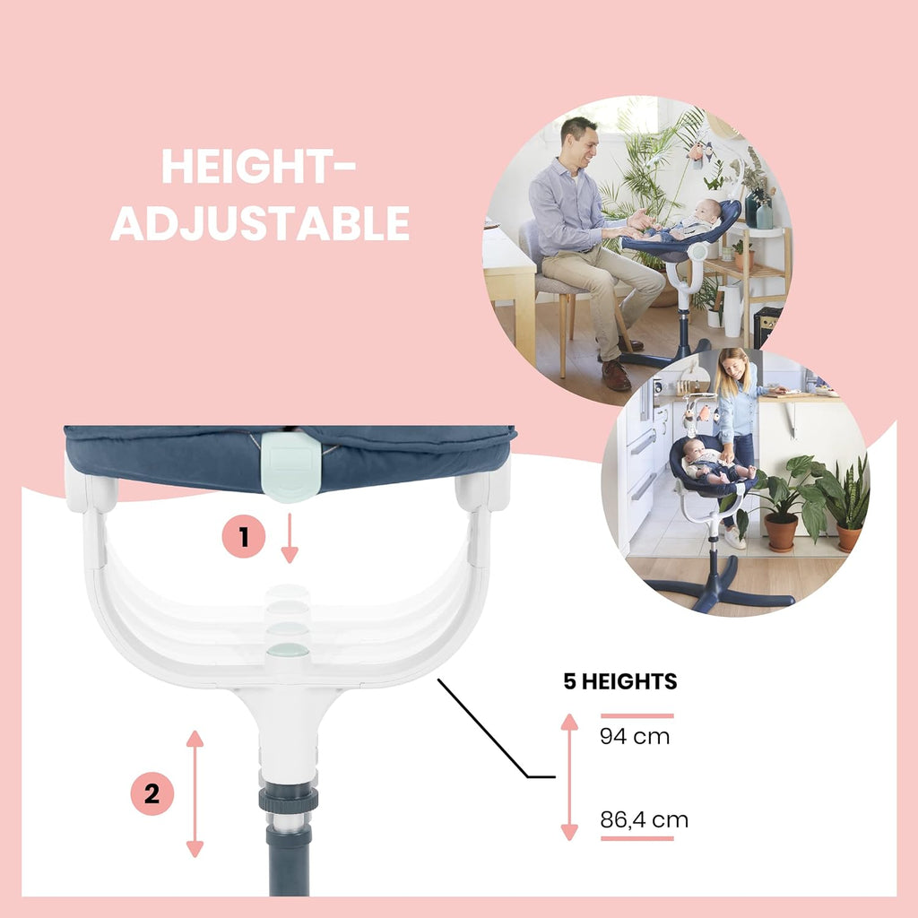 Babymoov One-click Height Baby Bouncer Swoon Air Age- Newborn & Above (Holds upto 9 Kg)