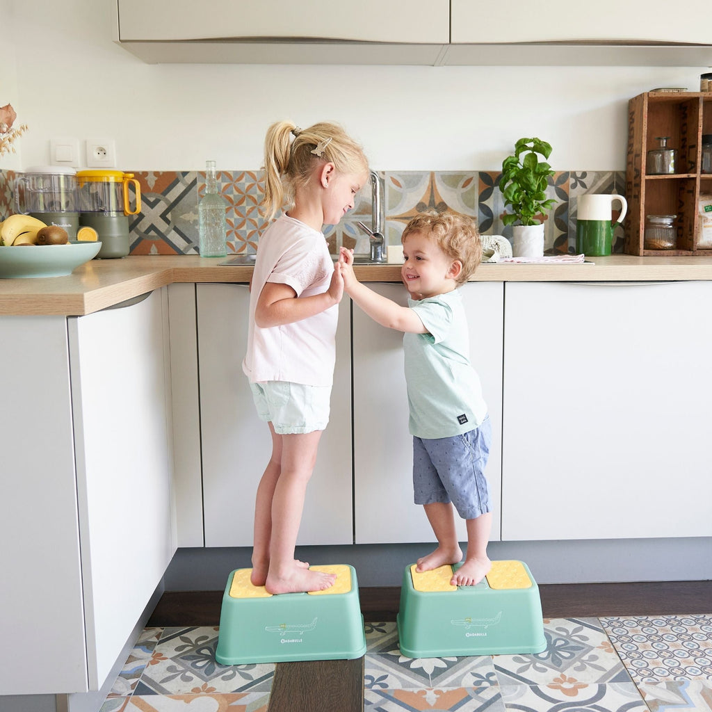 Badabulle Non-Slip Infant Step Stool Green/Yellow Age- 18 Months & Above