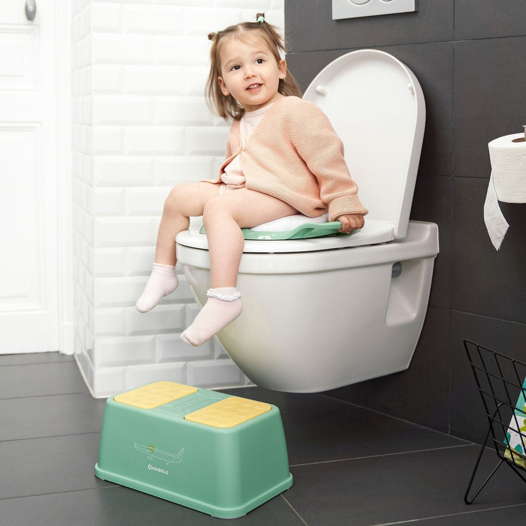 Badabulle Non-Slip Infant Step Stool Green/Yellow Age- 18 Months & Above