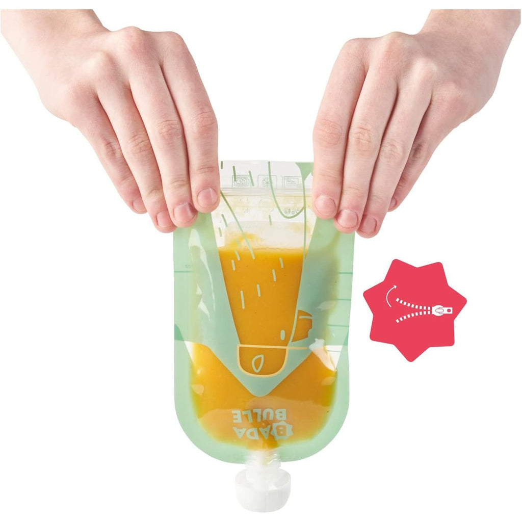 Badabulle Reusable Food Pouches Multicolor Age-4 Months & Above