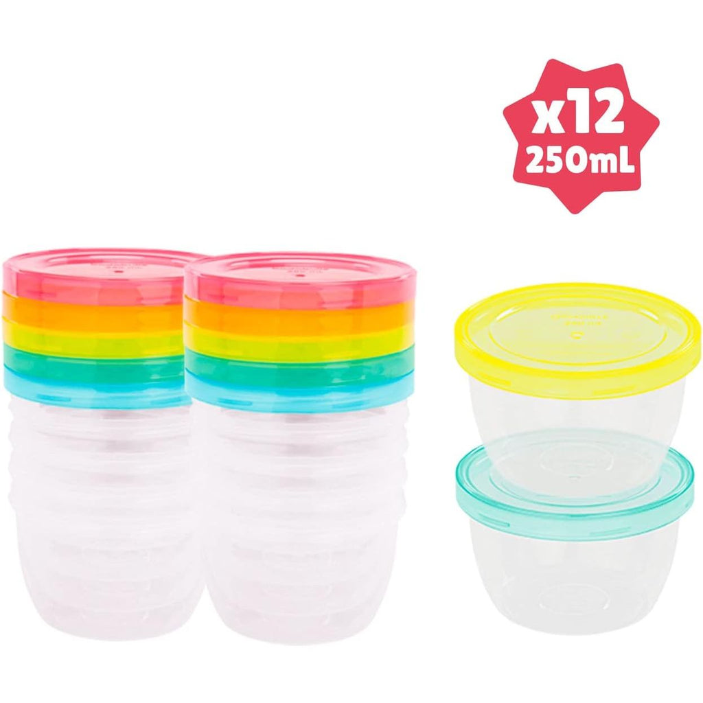 Badabulle Storage Container 12-Pack Badabowls 250 ml Multicolor Age-Newborn & Above