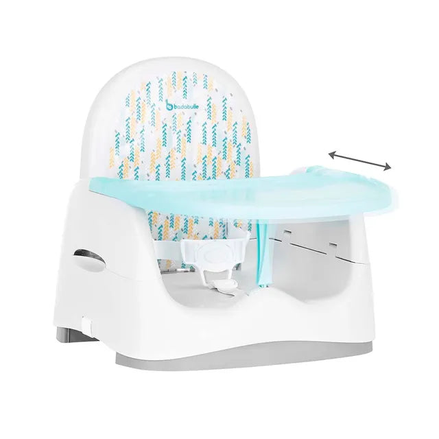 Badabulle Trendy Meal Feeding Comfort Booster Seat Grey/ Blue Age- 6 Months to 36 Months (up to 15 kg)