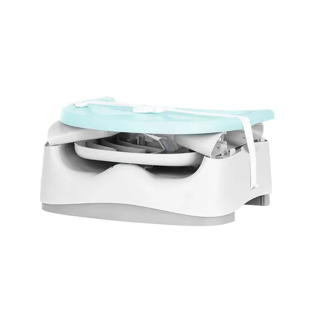 Badabulle Trendy Meal Feeding Comfort Booster Seat Grey/ Blue Age- 6 Months to 36 Months (up to 15 kg)