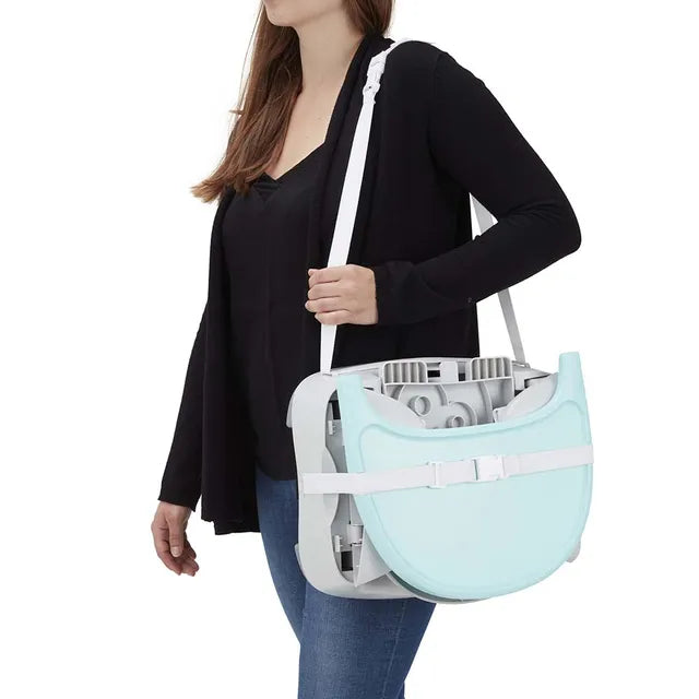 Badabulle Trendy Meal Feeding Comfort Booster Seat Grey/ Blue Age- 6 Months to 36 Months (up to 15 kg)
