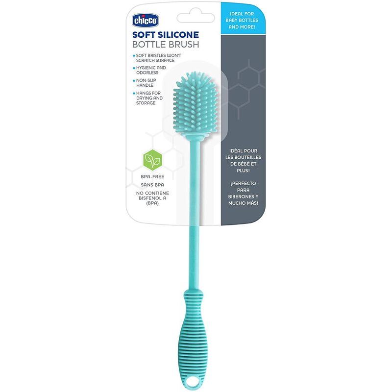 Chicco BPA Free Silicone Feeding Bottle Cleaning Brush Age- Newborn & Above