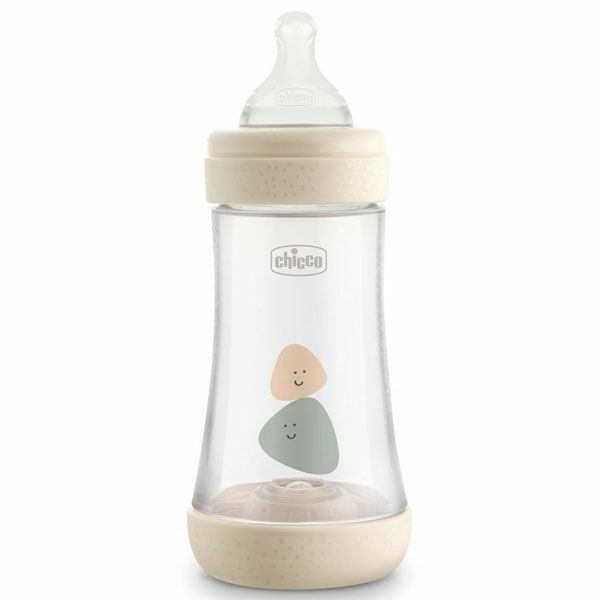 Chicco Perfect5 Baby Bottle 2M+ Silicone Natural 240ml