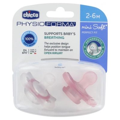 Chicco Soother Mini Soft Girl Sil 2-6M(7323111)