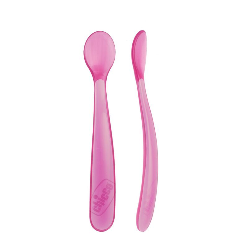 Chicco Spoon Soft Silicon Bi-Pack Girl 6M+(0682811)