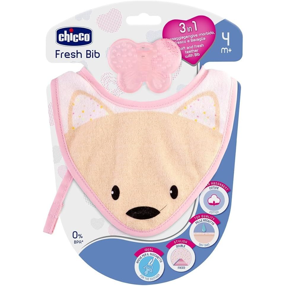 Chicco Teether Fresh Bib Girl(0258210)