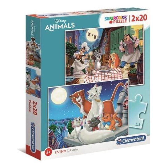Clementoni Puzzles 2X20 Disney Animal Friends(24764) Age-5 Years & Above