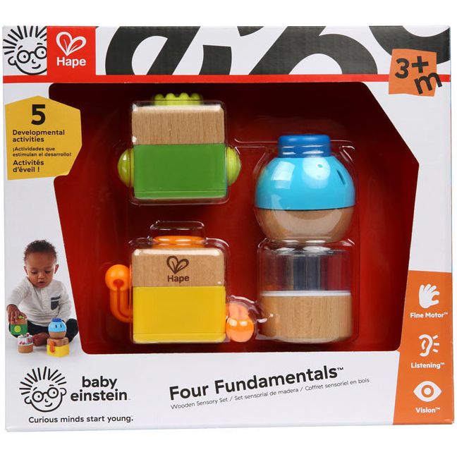 Little Einstein  Four Fundamental Wooden Sensory Set Age- 6 Months & above