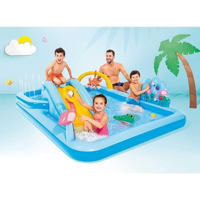 INTEX 57161NP Jungle Adventures Water Play Center Inflatable Pool Age- 3 Years & Above