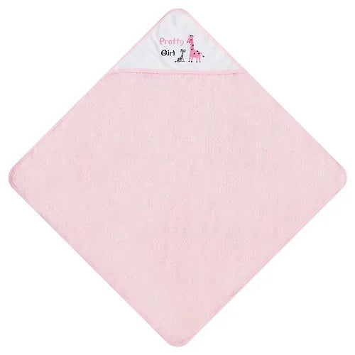 Motherschoice Supersoft Baby Cotton Embroidery Hooded Towel (76 x 76 cm) Pink IT4580 Age- Newborn & Above
