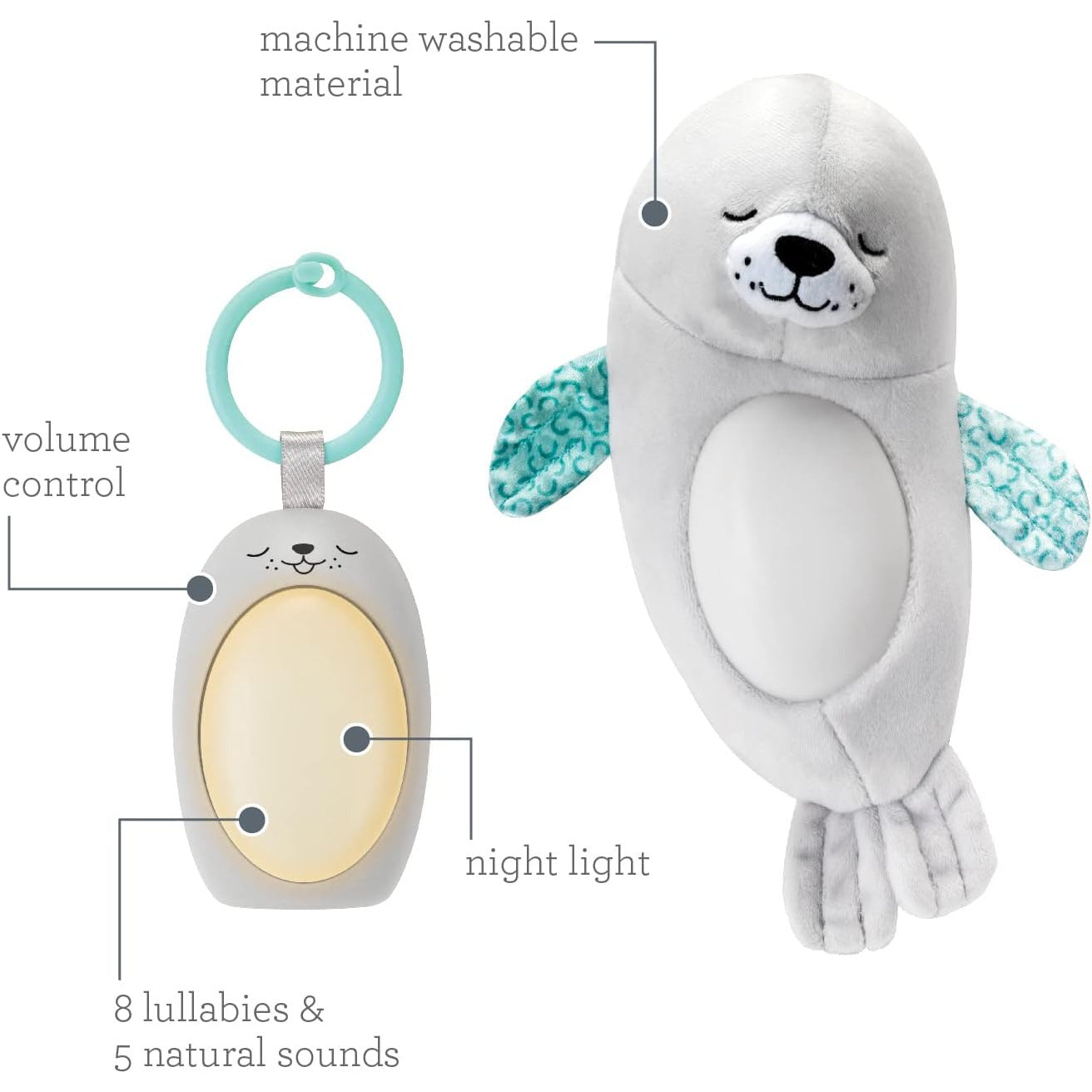 Infantino 3-in-1 Sounds & Lights Soothing Pal Multicolor Age- Newborn & Above