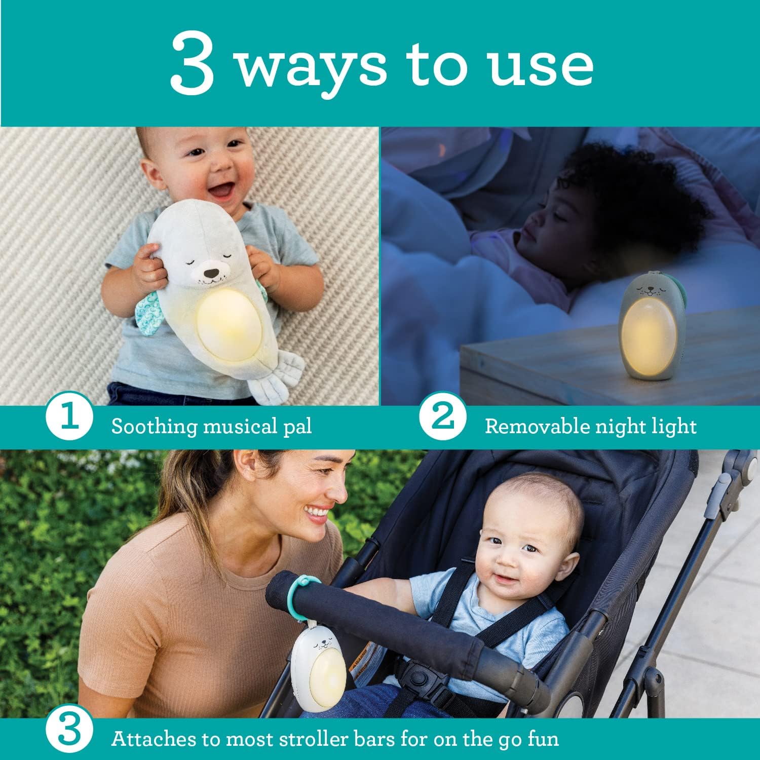 Infantino 3-in-1 Sounds & Lights Soothing Pal Multicolor Age- Newborn & Above
