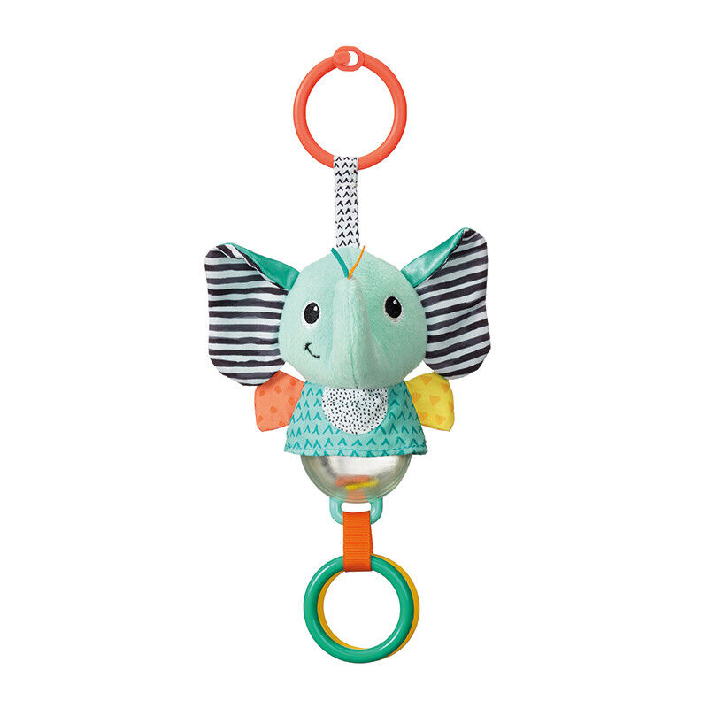 Infantino Elephant Light Chime Sensory Rattle Multicolor Age- Newborn to 6 Months