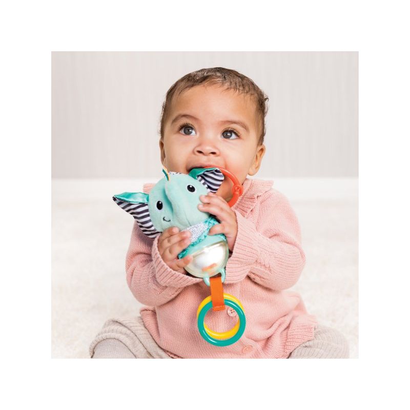Infantino Elephant Light Chime Sensory Rattle Multicolor Age- Newborn to 6 Months