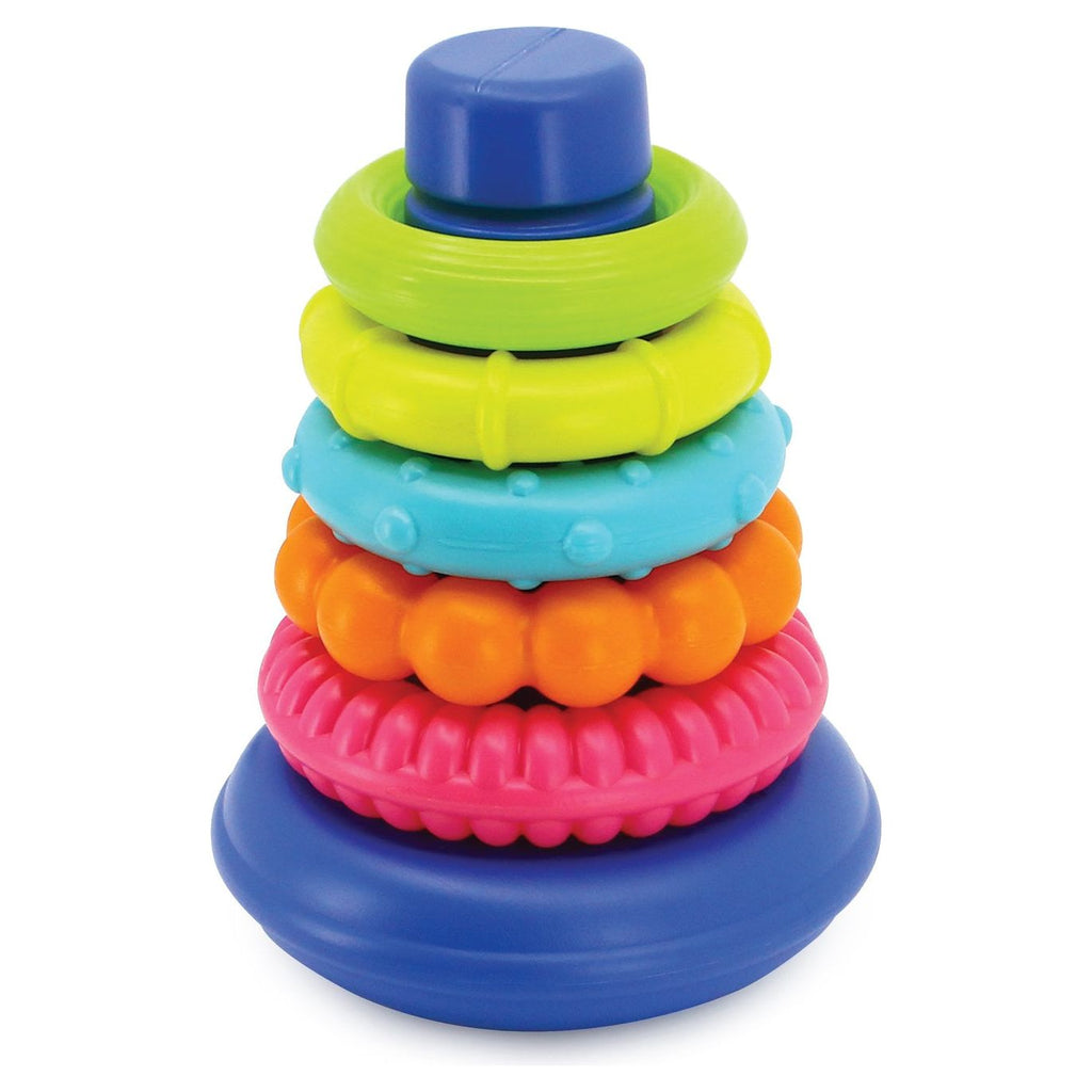 Infantino Rock'N Stack Rings Pink/Green/Blue/Orange Age-6 Months & Above