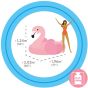 Intex Mega Giant Pink Inflatable Flamingo Pool Float Island Ride-On for Pool Age- 8 Years & Above