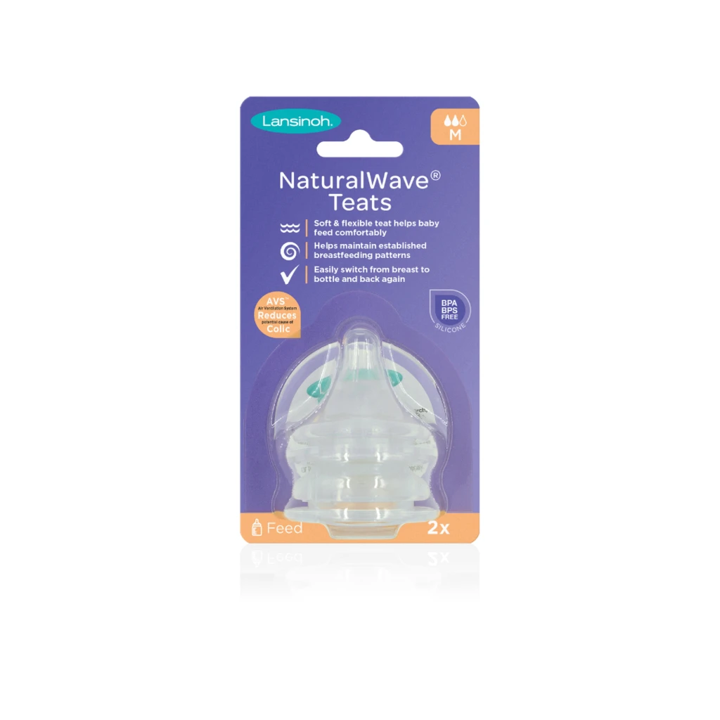 Lansinoh NaturalWaveÂ® Medium Flow Teats 2 Pack