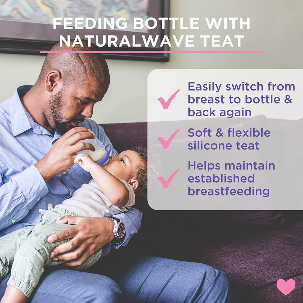 Lansinoh Feeding Bottle with NaturalWave Teat 240Ml