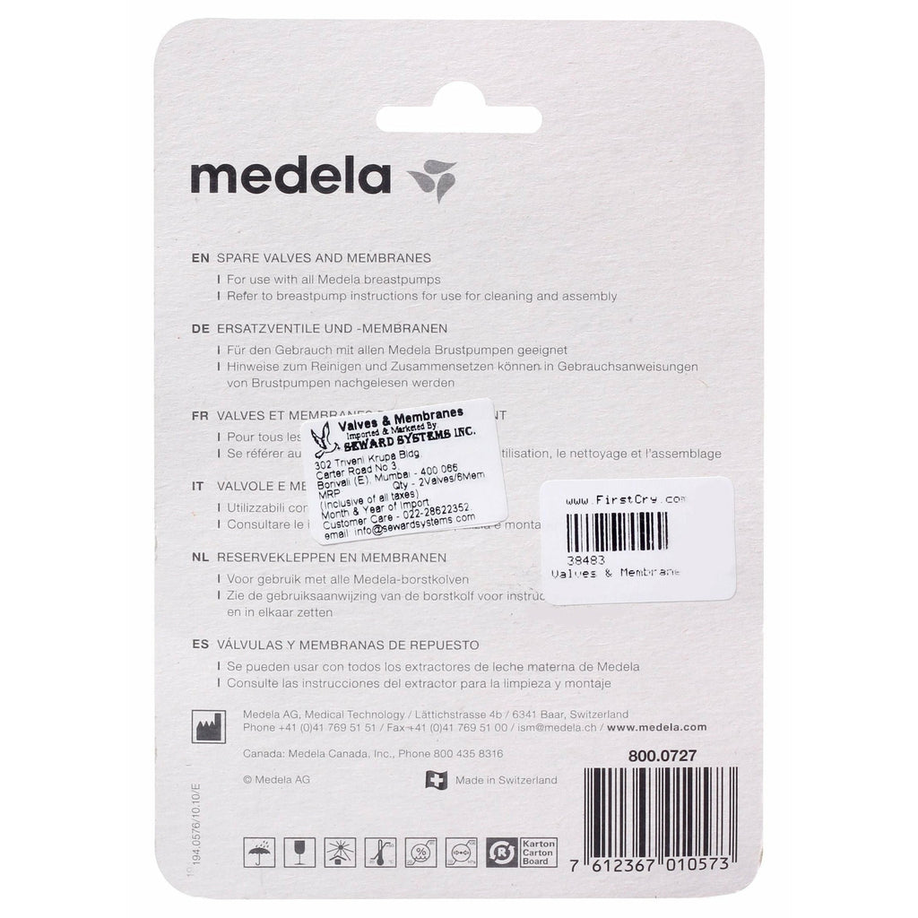 Medela Replacement 2 Valve Heads And 6 Membrane