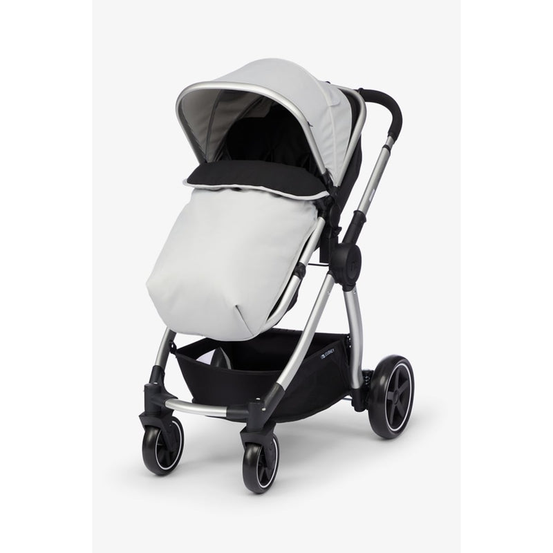 Mothercare Journey 4 Wheel Pushchair Stroller Glacier Grey Age- Newborn & Above (Holds upto 15 kgs)