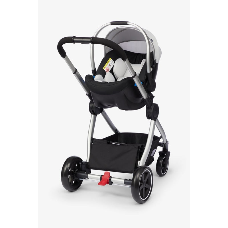 Mothercare Journey 4 Wheel Pushchair Stroller Glacier Grey Age- Newborn & Above (Holds upto 15 kgs)