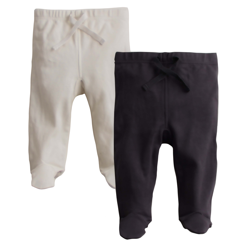 Motherschoice Baby Footed Leggings Black/Grey Pack of 2 IT11019