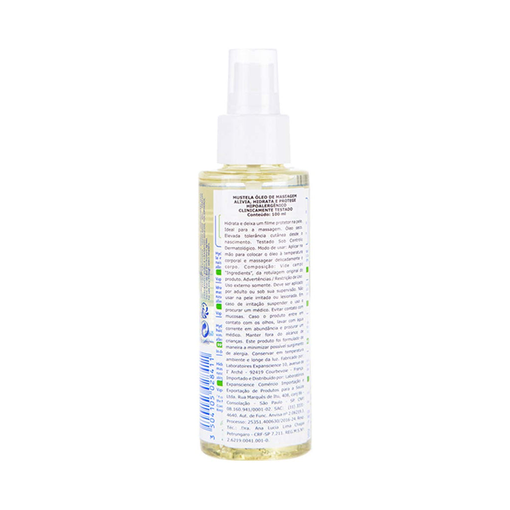 Mustela Baby 100ml Nourishing and Relaxing Baby Massage Oil Age- Newborn & Above