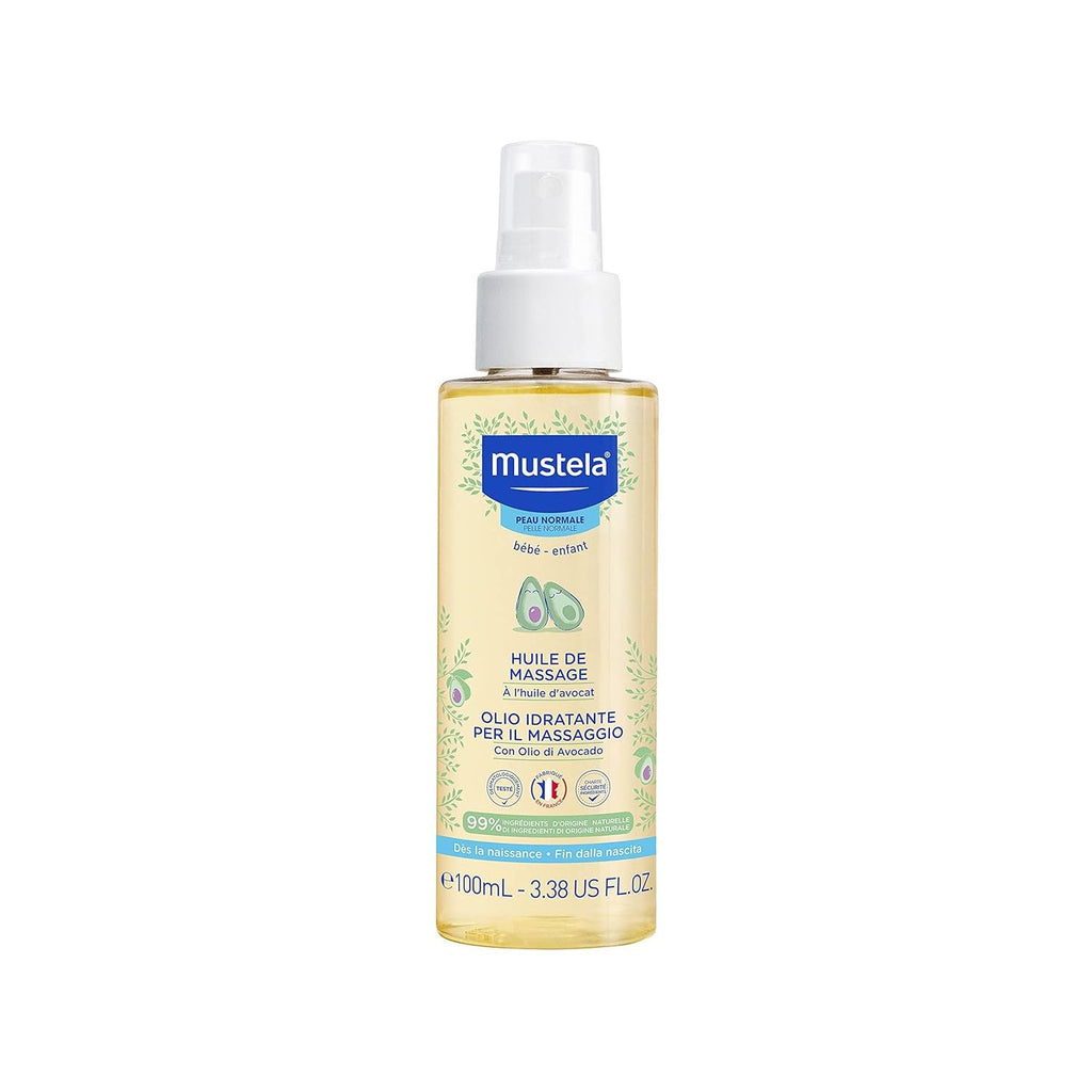 Mustela Baby 100ml Nourishing and Relaxing Baby Massage Oil Age- Newborn & Above