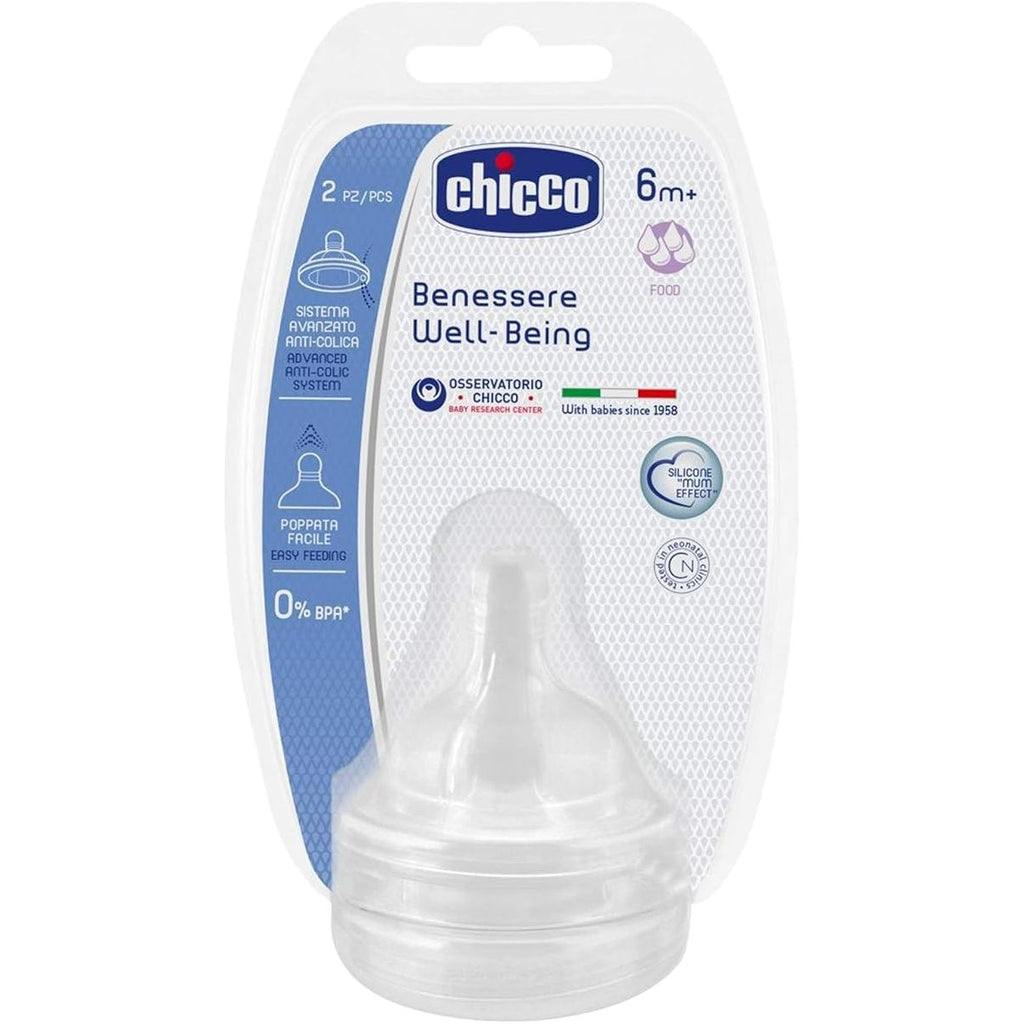 Nippal Bebe Chicco Silicone 6M+ 2Pc