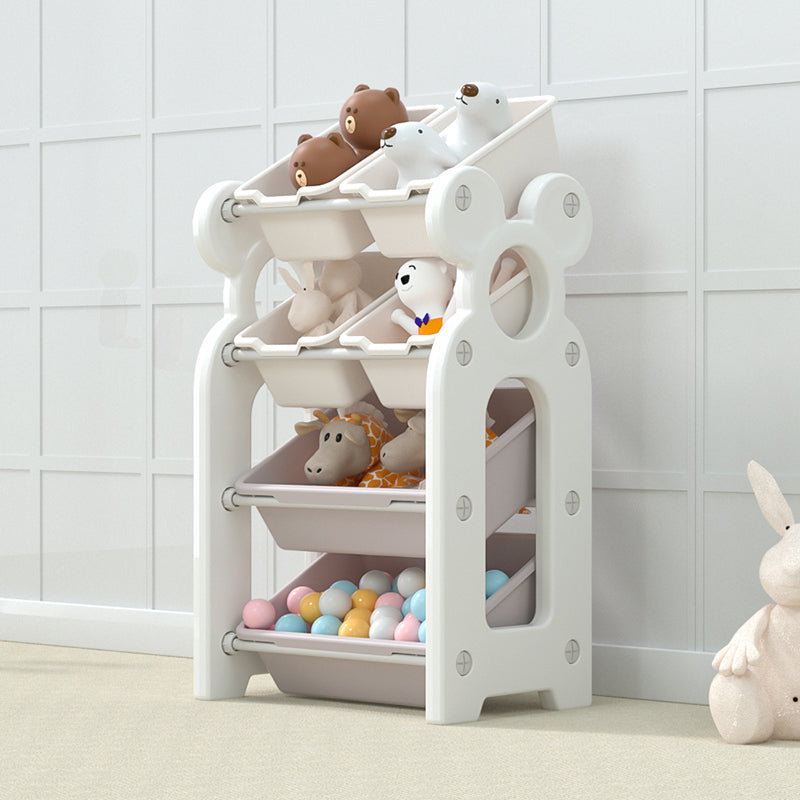 Pibi 4 Layer Storage Rack  with 12 Storage Boxes White Age- Newborn & Above