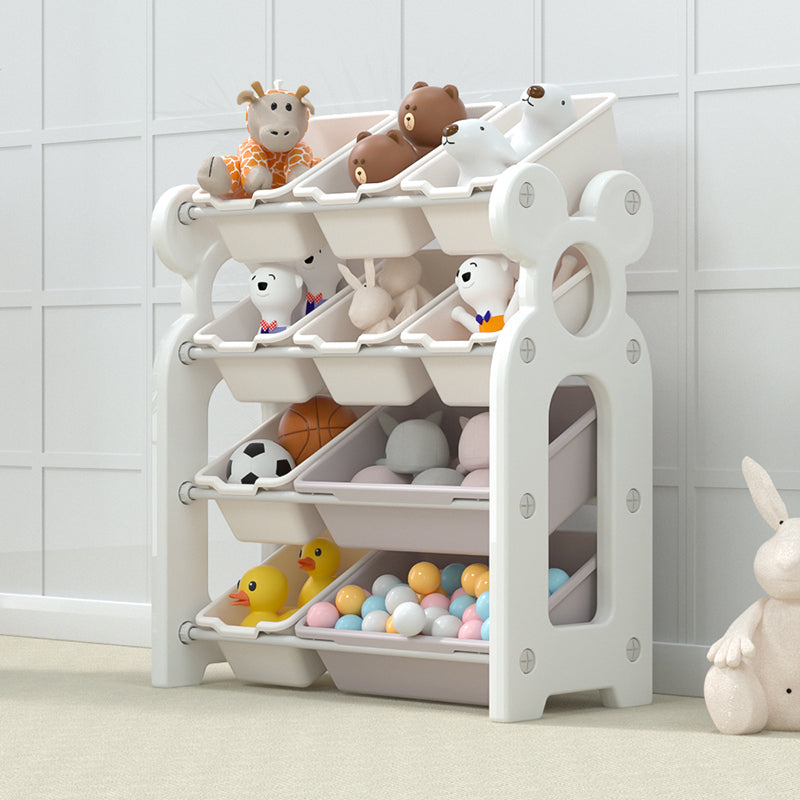 Pibi 4 Layer Storage Rack  with 12 Storage Boxes White Age- Newborn & Above