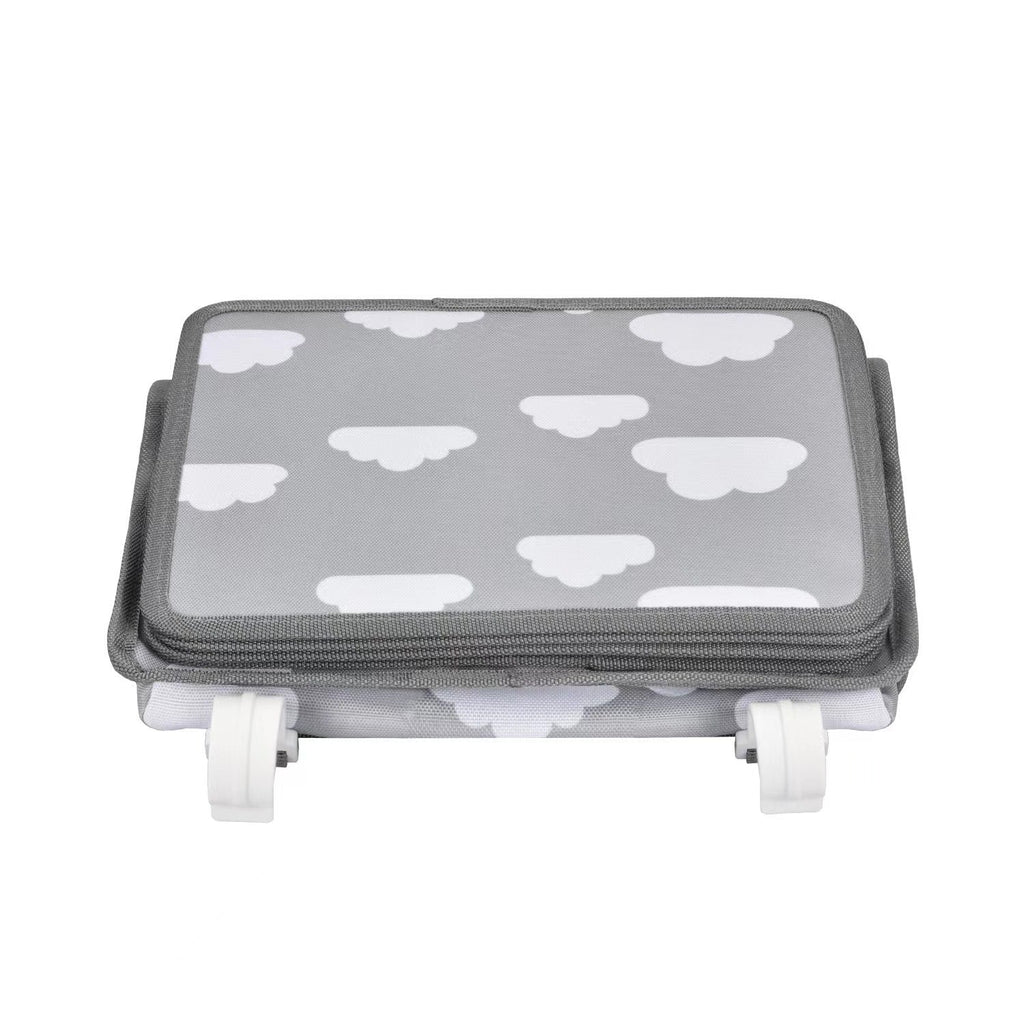 Pibi Clouds Printed Multipurpose Hanging Organizer for Kids Nursery GreyWhite Age- Newborn & Above