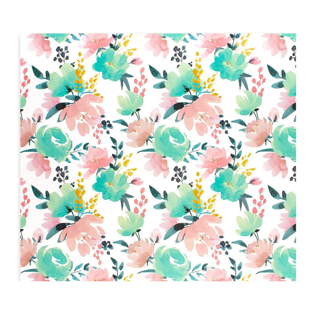 Pibi Floral Gift Wrapping Paper 50 x 70 cm Pink/Green
