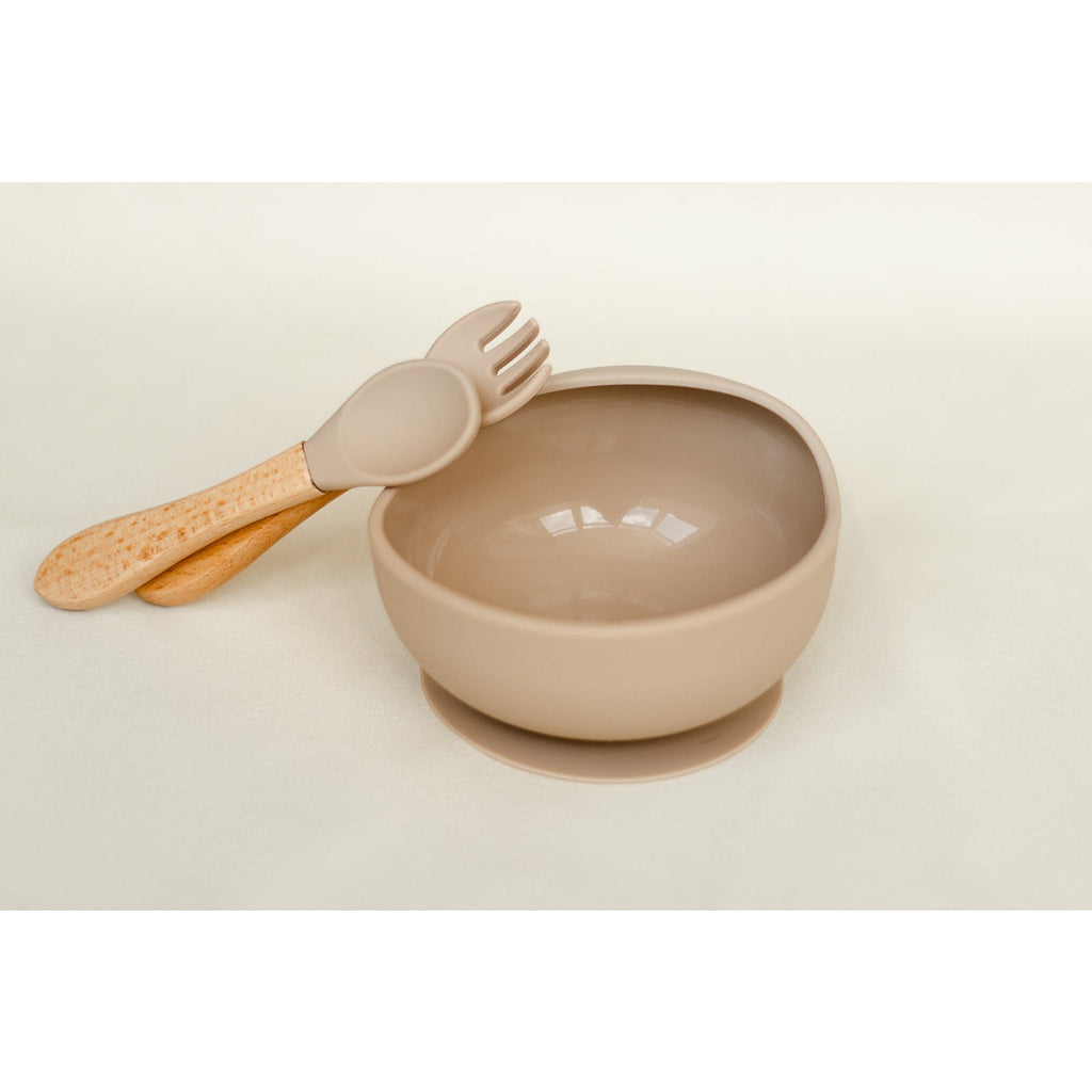 Pibi Kids Complete Feeding Set of 5 Beige Sand Age- 6 Months & Above