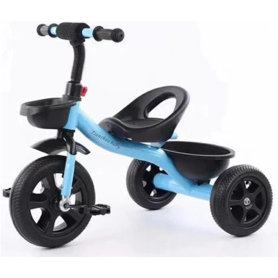 Pibi Kids Tricycle with Storage Basket Blue Age- 2 Years to 4 Years