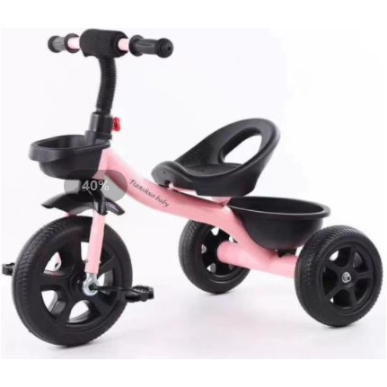 Pibi Kids Tricycle with Storage Basket Pink Age- 2 Years to 4 Years
