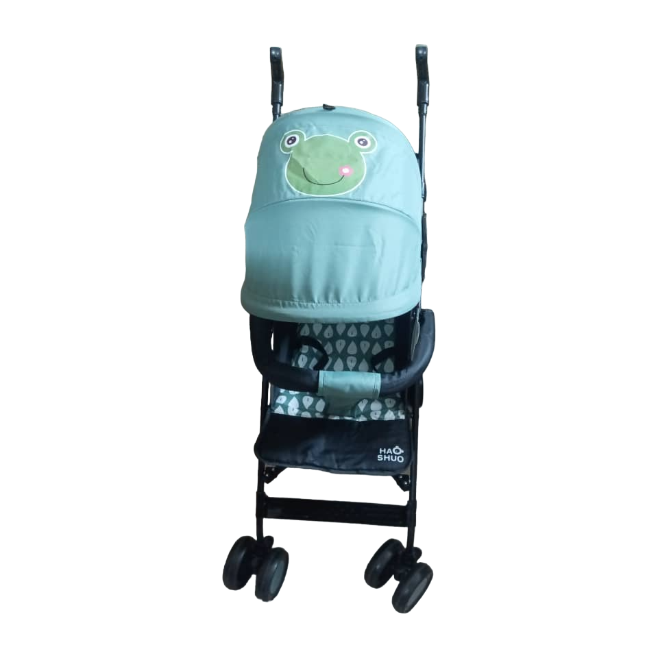 Pibi Lightweight Baby Stroller with Canopy Light Green Age 6 Months Above holds upto 20 Kgs Peekaboo