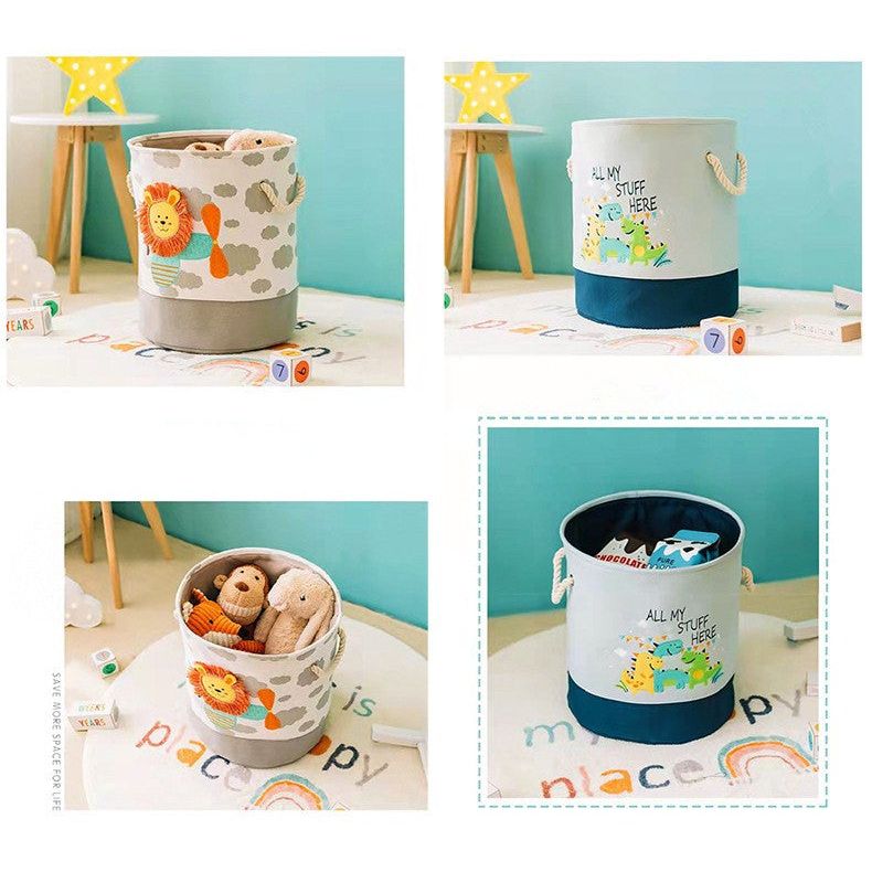 Pibi Lion Printed Laundry Bag White/Grey/Orange Age- Newborn & Above