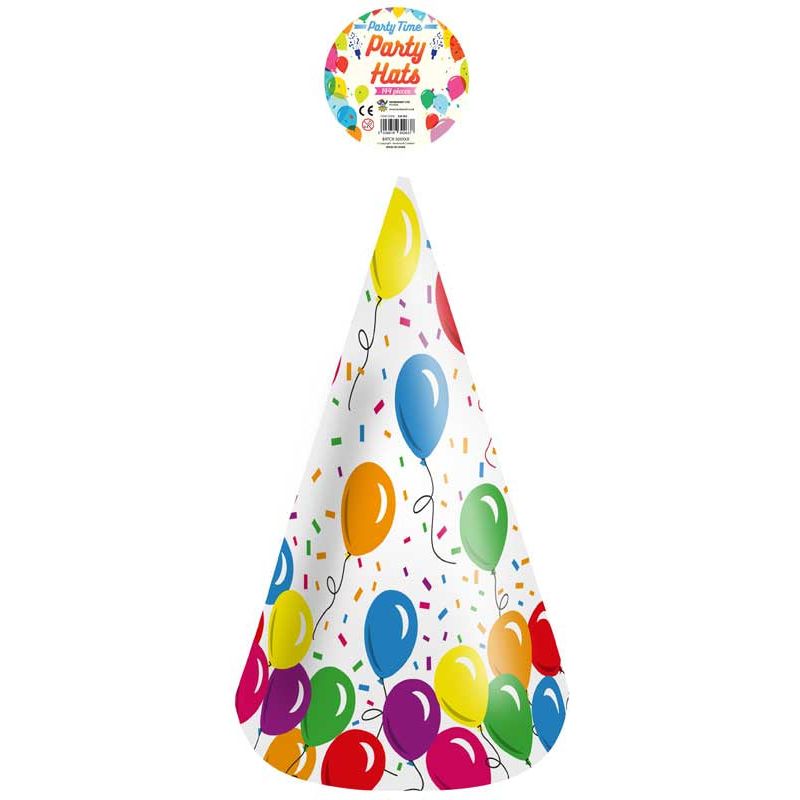 Pibi Party Time Hat Cones Balloons 16.5Cm Single Age-3 Years & Above